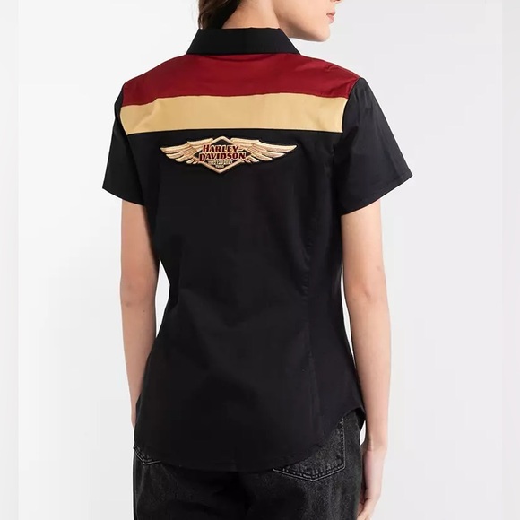 Harley-Davidson 1W Top 120th Anniversary Elemental Zip Front Color Block NWT - Picture 1 of 10
